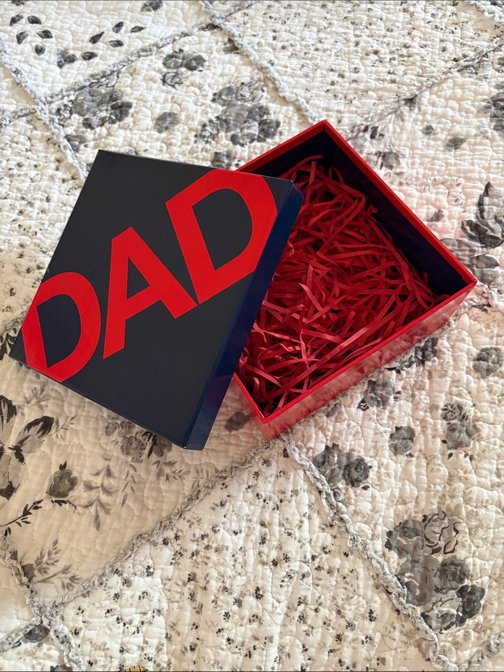 Macy's Navy Box with Red DAD Lettering - Picture 2 of 5